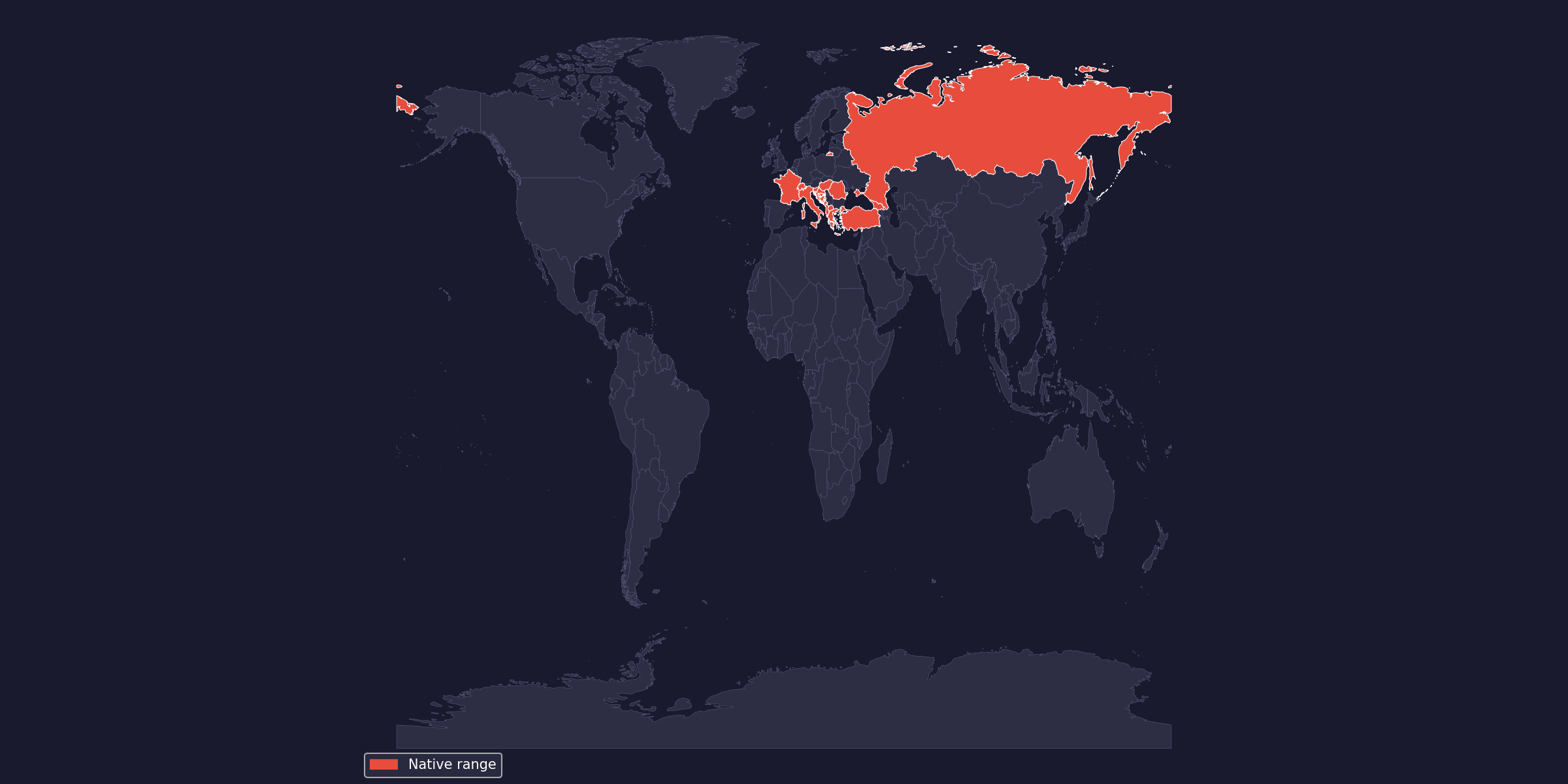 Карта на разпространението