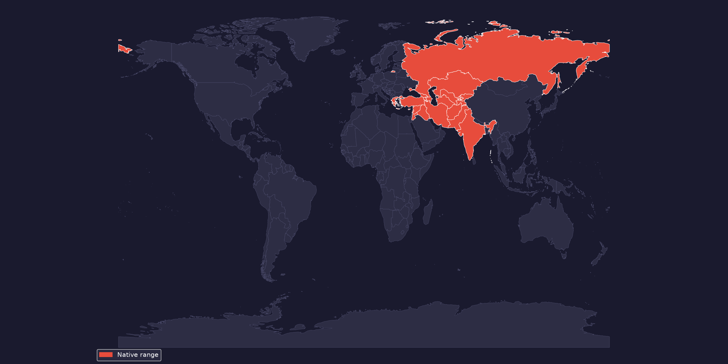 Карта на разпространението