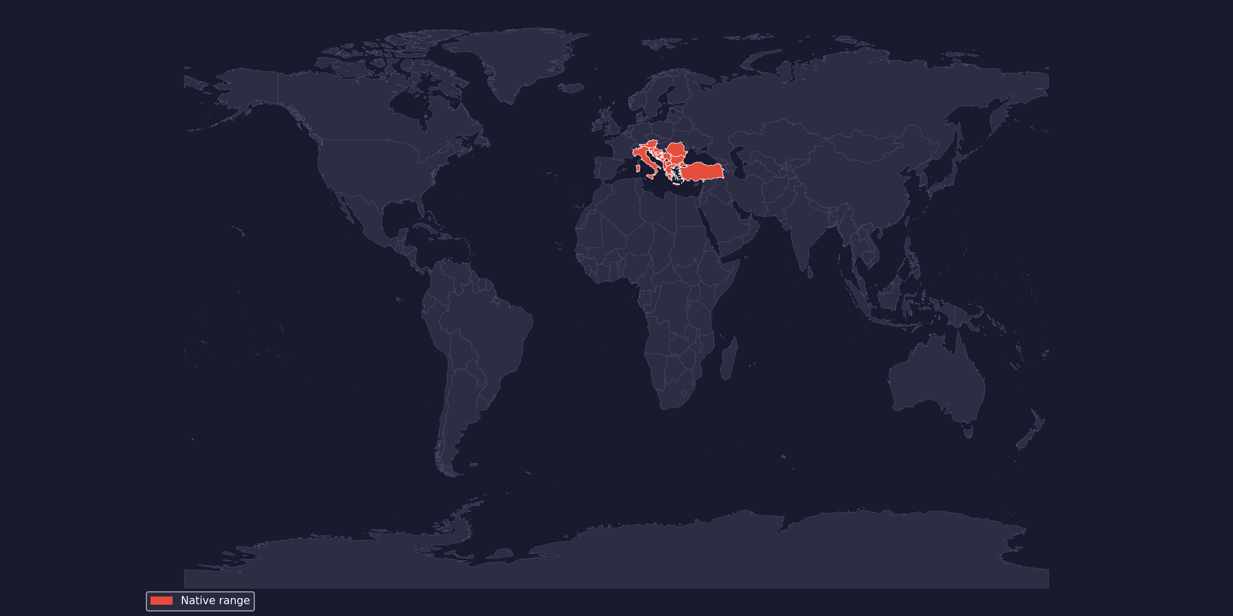 Карта на разпространението