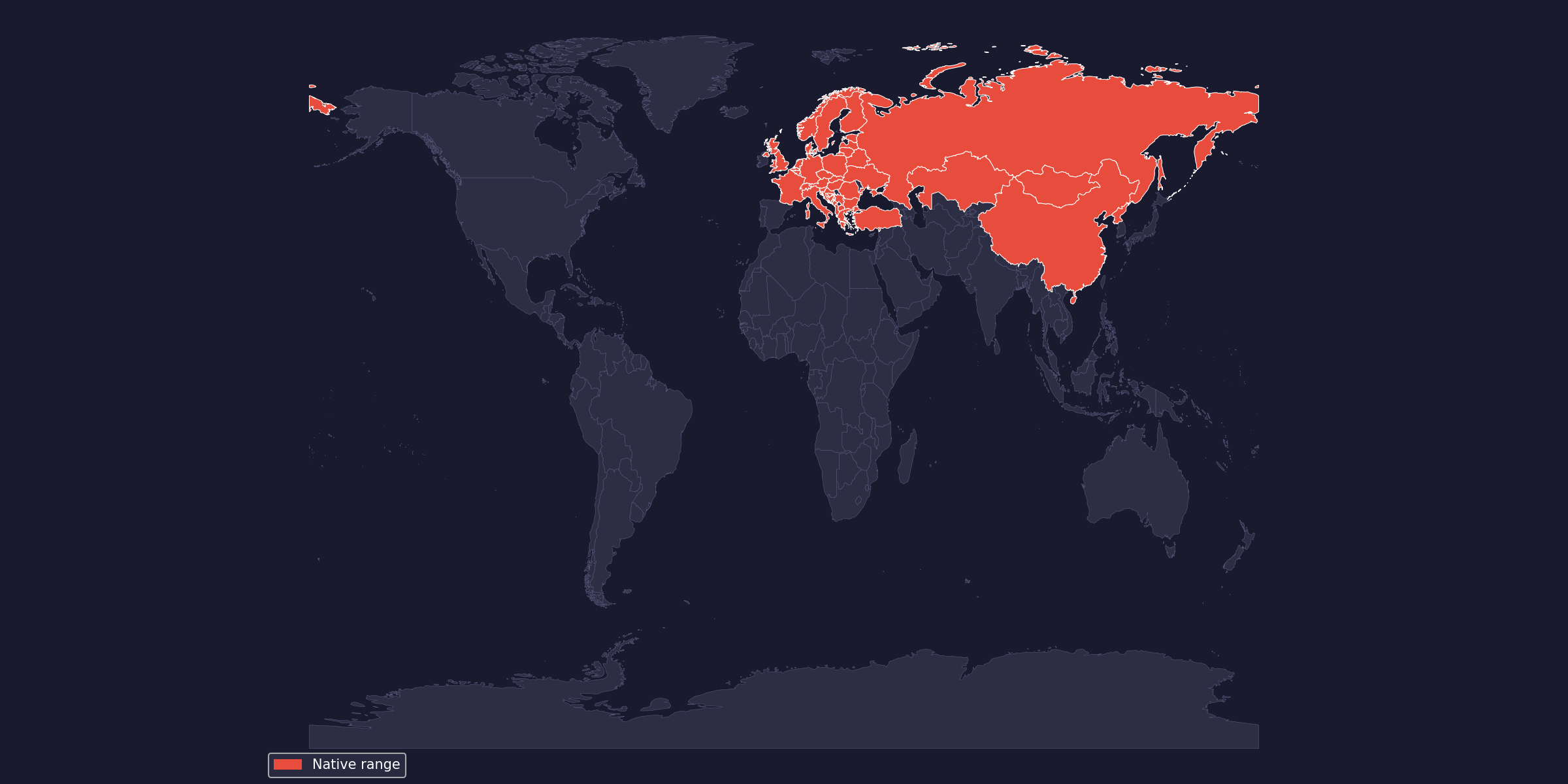 Карта на разпространението
